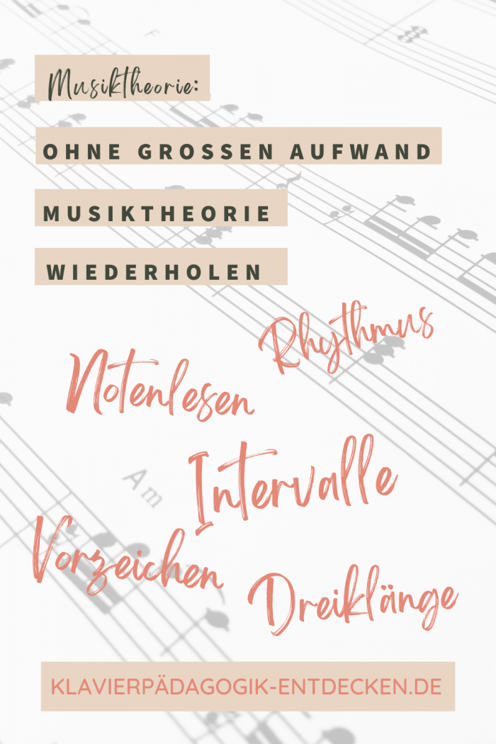 Musiktheorie im Klavierunterricht