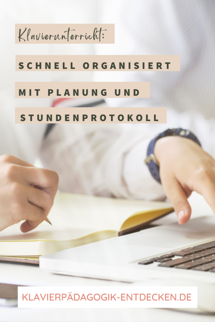 Schnell organisiert mit Planung und Stundenprotokoll