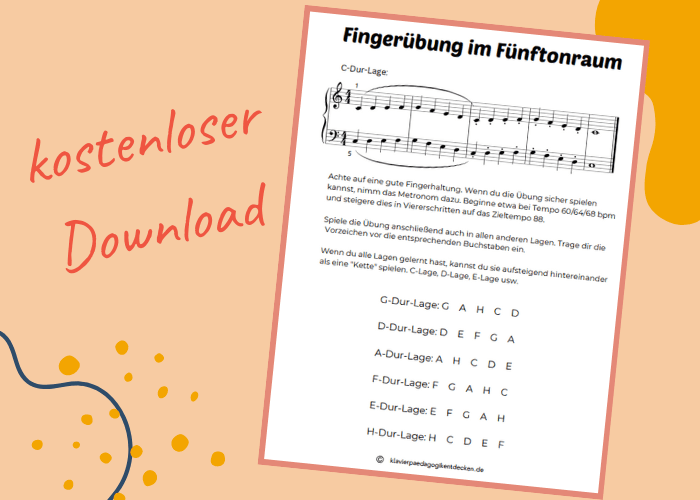 kostenlose Fingerübung für Klavier