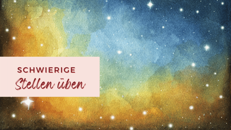 schwierige Stellen am Klavier üben